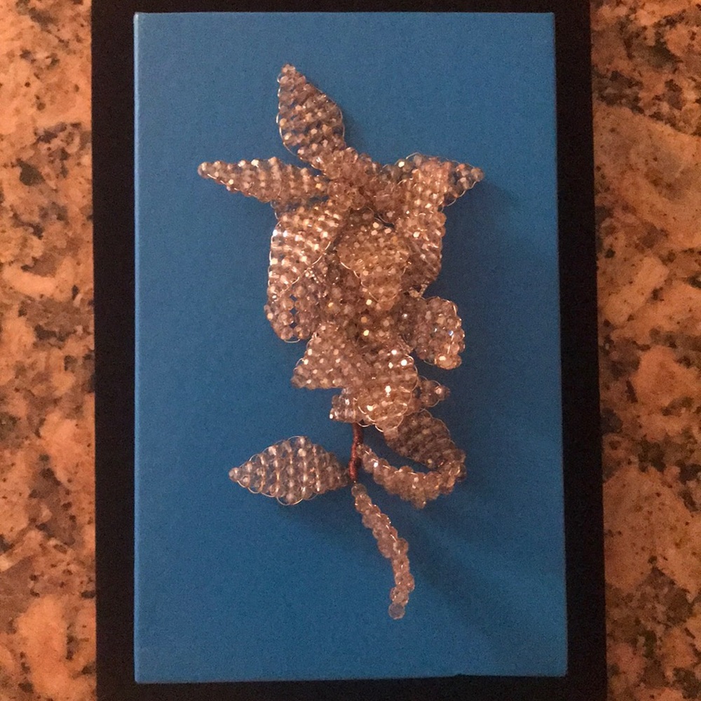 Rara Avis beaded flower pin